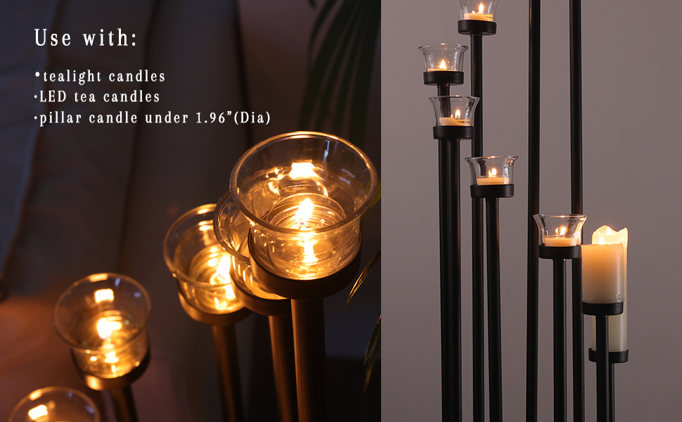tall candle holders for pillars and tealights