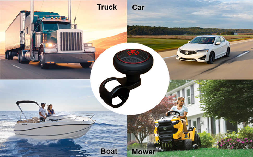 Fouring BL Steering Wheel Knob Spinner Universal NonSlip Fit, ABS