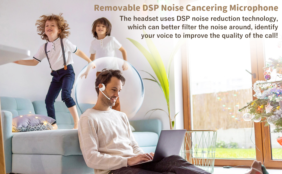 Bluetooth Headset with Removable Microphone