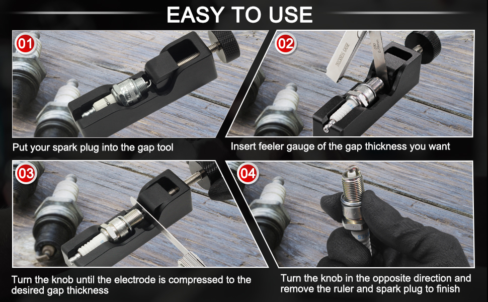 AutoWanderer Tool Universal Spark Plug Gap Tool with Feeler