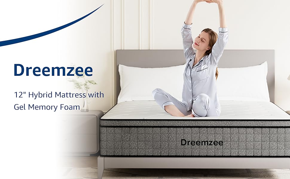 Dreemzee 12&#34; Hybrid Mattress withGel Memory Foam