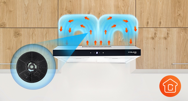 GASLAND Chef SR60SS Hotte Aspirante 60cm à Recyclage, Hotte Aspirante Silencieuse évacuation D'air 202 M³/h Filtre à Charbon Actif 3 Niveaux Touch Control Hotte Sous Plan Avec Filtre Acier Inox Argent 19 Hotte de cuisine