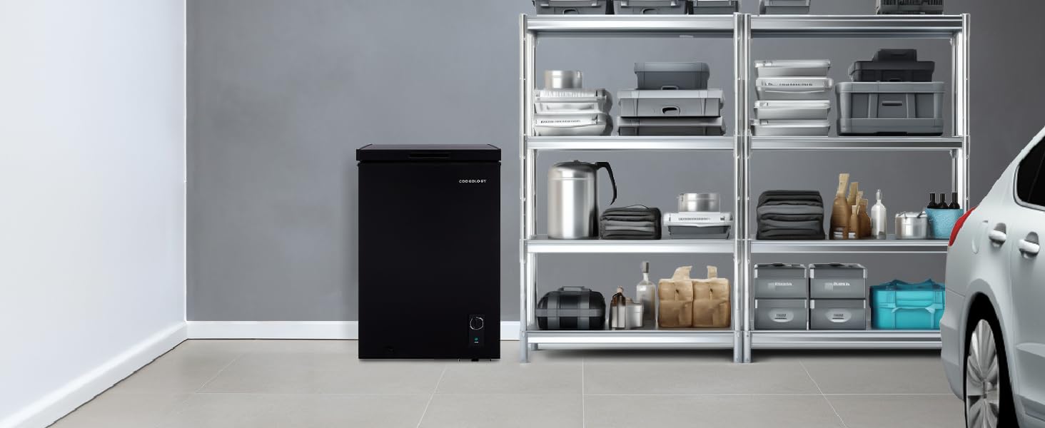 Cookology CCFZ99BK Freestanding 99 Litre, Chest Freezer Suitable for