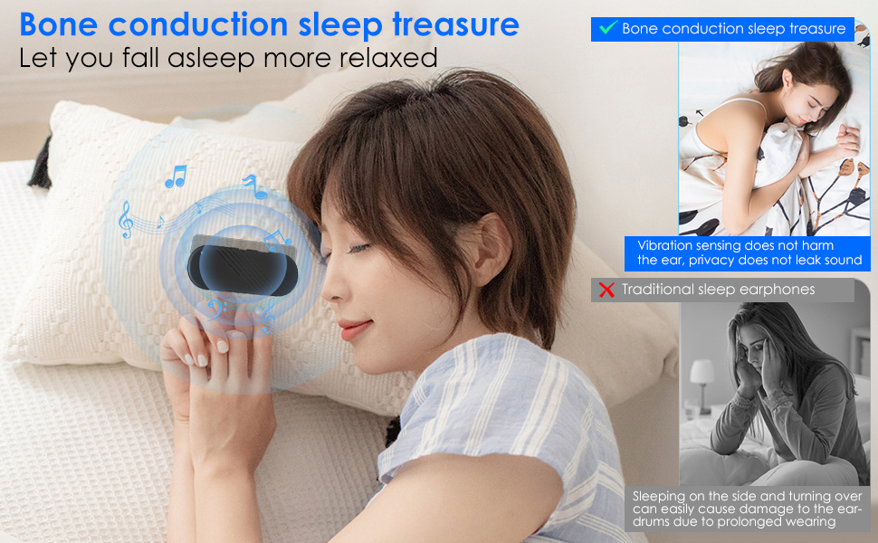 GOWENIC Under Pillow Speaker, Mini Bluetooth Conduction