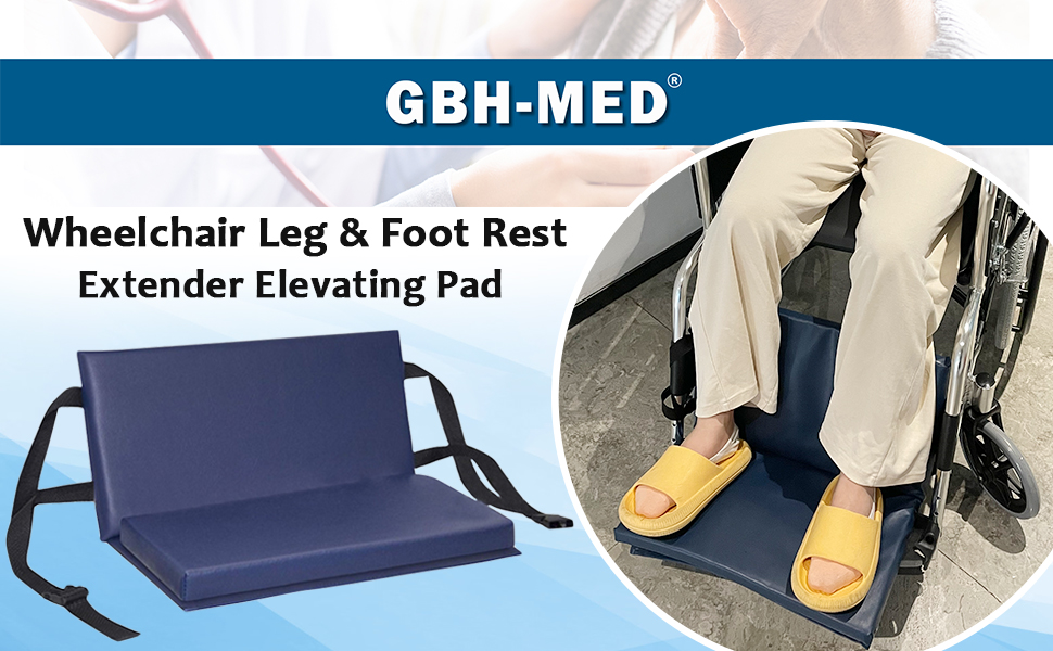 GBHMED Wheelchair Leg & Foot Rest Extender Elevating Pad