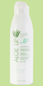 Aloe Up White Collection Continuous Spray Sunscreen, SPF 30, Coco-mango scent