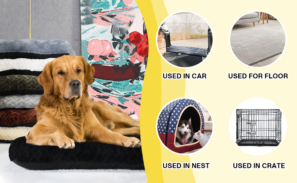 Klamklovf Dog Beds Crate XL Washable Dog Bed Dog Crate Mat