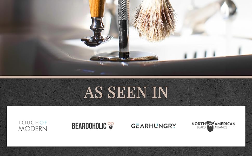 Safety Razor & Brush Stand Kit