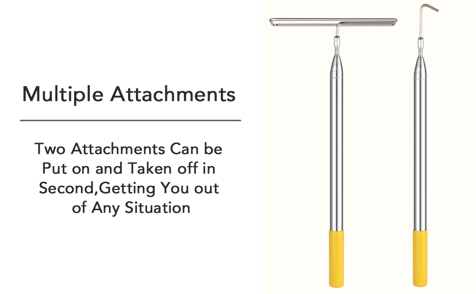 QOGIR Disc Golf Retriever Pole Telescoping Discs Retriever Extends Up to 16ft, Disc Golf