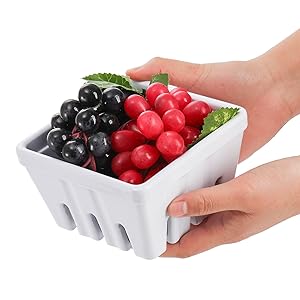 Amazon.com: ZEAYEA Set of 2 Berry Basket, Melamine Berry