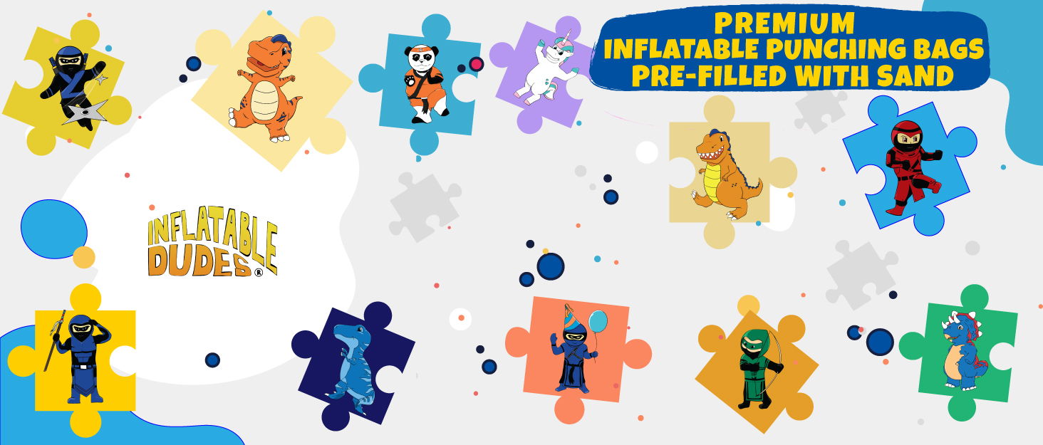 inflatable punching bag, kids punching bag, bop bag, punching bag for kids, dinosaur, ninja