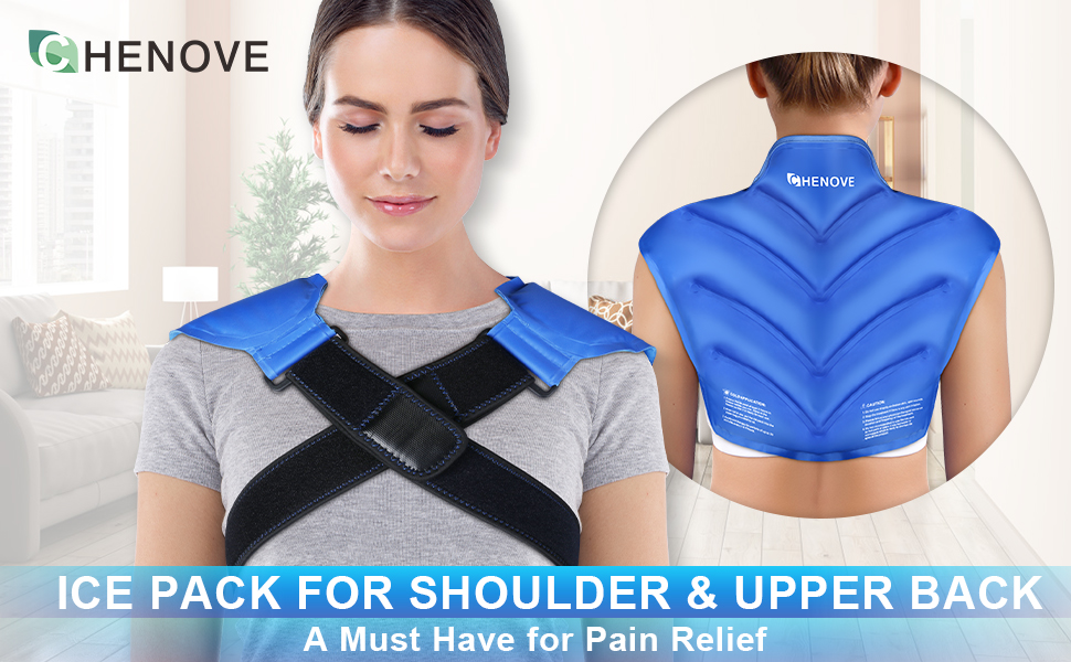 Chenove Ice Pack for Shoulders Upper Back Pain Relief with