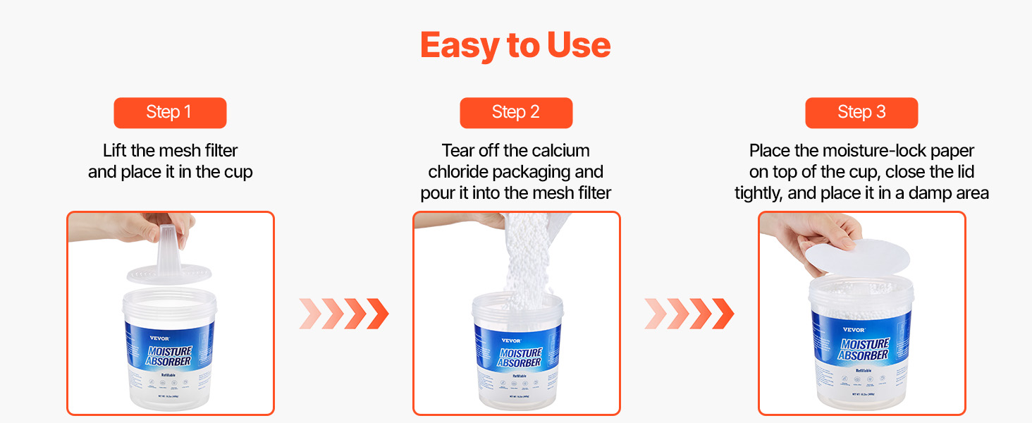 hi-capacity moisture absorber bucket