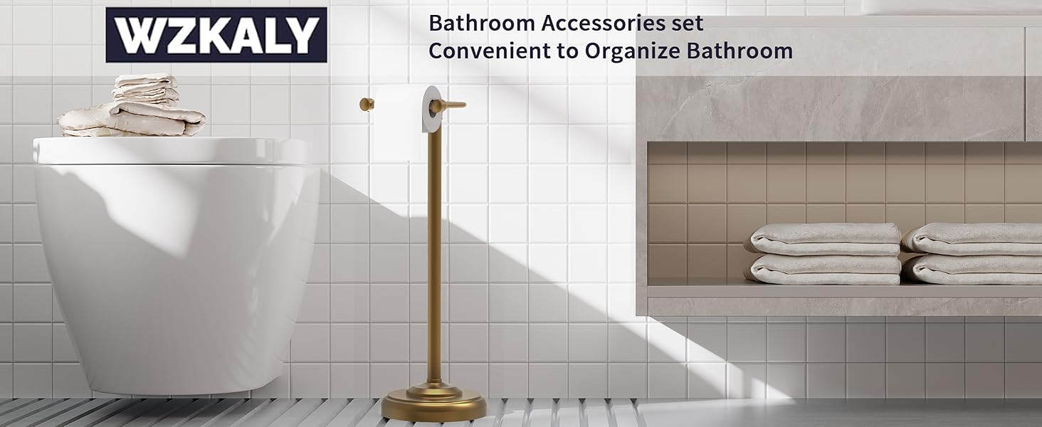 Gold bathroom accessories