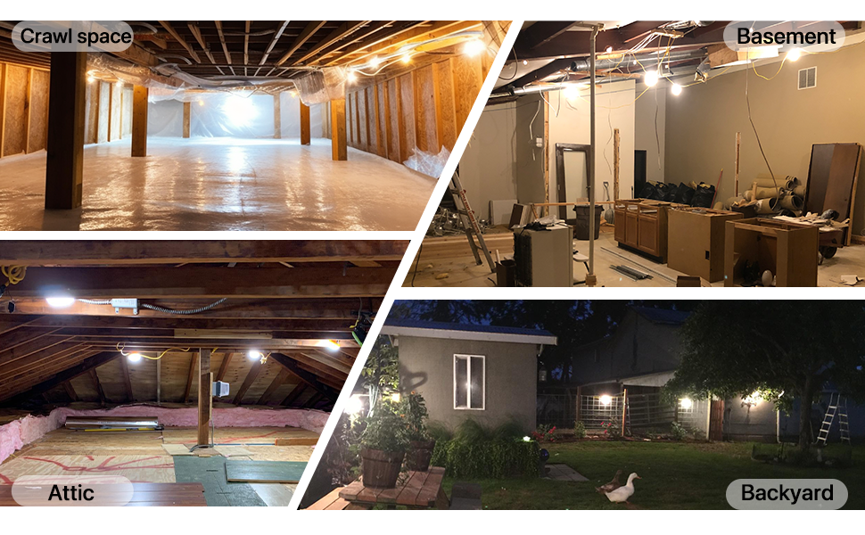 Pvilub LED Construction String Lights,100LM/W 50FT LED String Work