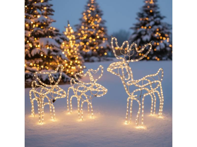 トナカイ　クリスマス　ツリー　ライト　イルミネーション　置物　装飾 イルミネーション トナカイ 屋外 防雨 防滴 クリスマス 立体 モチーフ