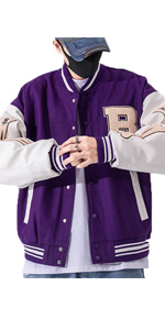 College Jacke Herren mit Stickerei Übergangsjacke