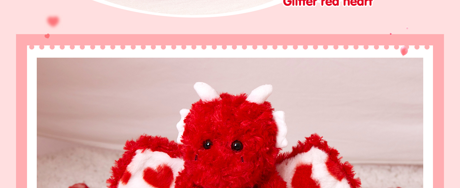 soft cuddly red dragon plush