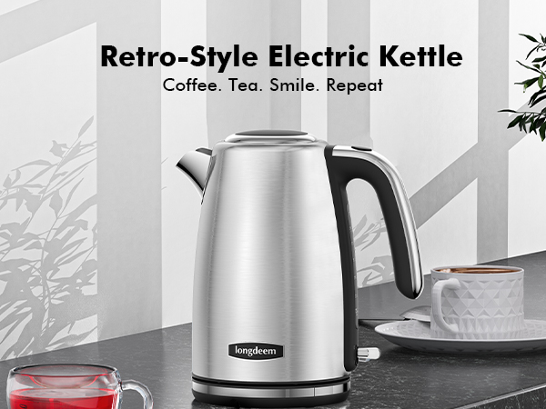 Amazon.com: LONGDEEM Electric Kettle Stainless Steel, 1.7L