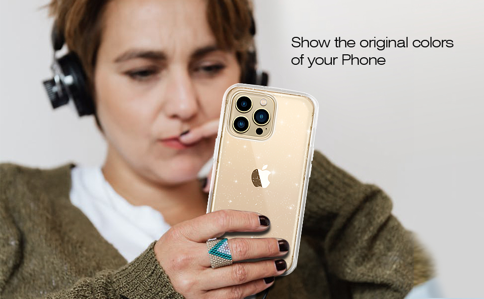 LONTECT for iPhone 13 Pro Case [Builtin Screen Protector