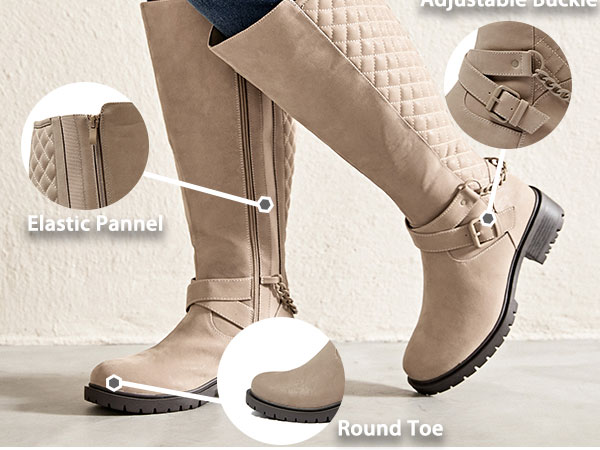 Amazon.com | Luoika Women's Extra Wide Calf Knee High Boots