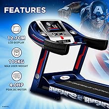 PowerMax Fitness;treadmill for home use,marvel edition treadmill,manual trademil
