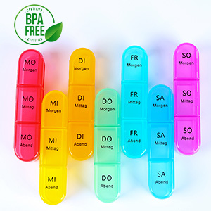 Tablettenbox 7 Tage Morgens Mittags Abends, Wöchentliche Pillendose 7 ...