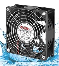 80mm Moisture-Proof Fan 2-Pack 12V DC 8025 High Airflow Cooling Fan 2 Wire 3Pin 3500RPM rv fridge