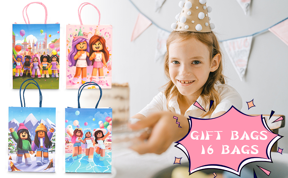 roblox robot sandbox game party supplies goodie bags goody favors girls adopt me brookhaven meepcity