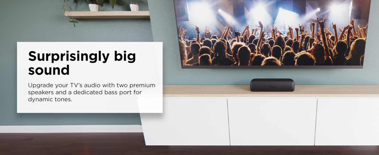 Roku Streambar SE | 2-in-1 TV Soundbar with Built-in 4K/HD/HDR Streaming, Premium Speakers, & Enhanced Speech Clarity for Crisp, Clear Dialogue - Quick Guided Simple Setup