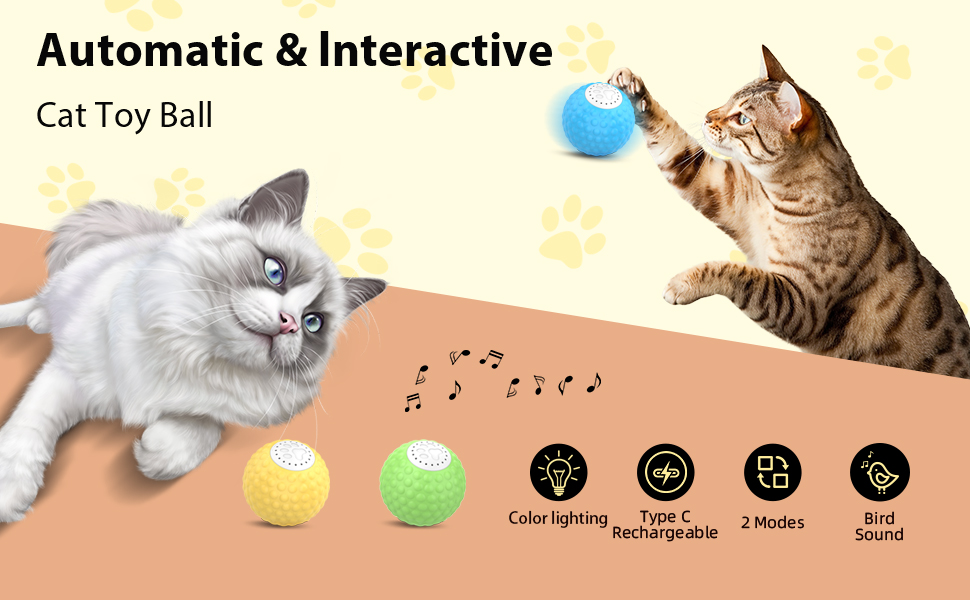 NETRCO Smart Interactive Cat Toy, Automatic Moving