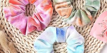 tie dye scrunchies