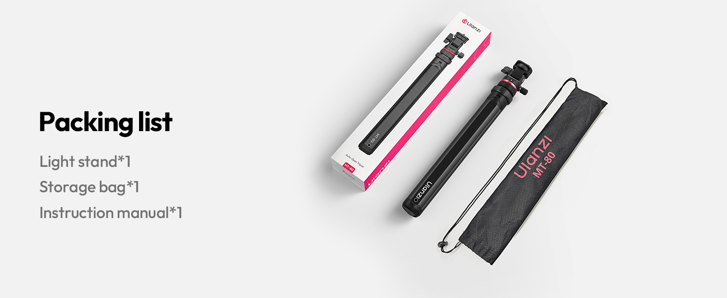 Ulanzi MT-80 phone &amp; camera tripod with 360° ball head and 180°tilt