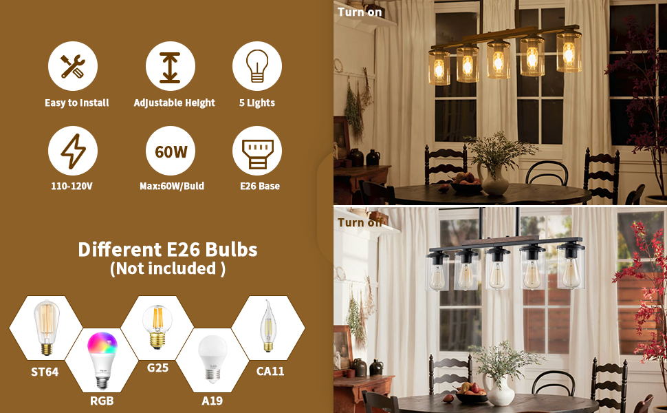 Dining Room Light Fixtures over Table