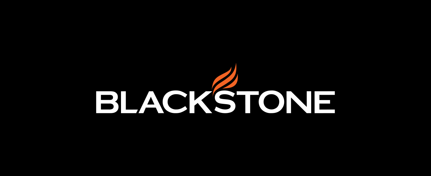 Sleek Blackstone logo with bold griddles, where technology meets innovation.