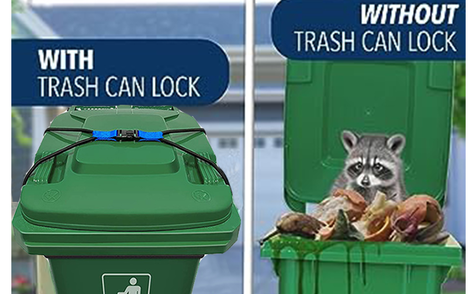 Foxmox Trash Can Lock,Garbage Lid Lock for 3050 Gallon