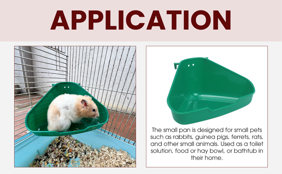 Small Corner Litter Box for Ferrets Rats Guinea Pigs
