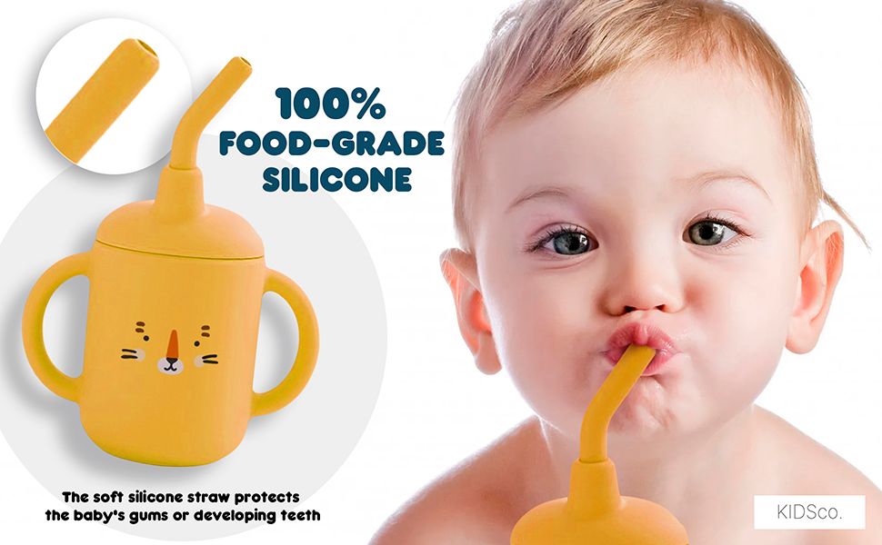 Silicone Baby Cup with Straw (Koala) Sippy Cup for 1 Year