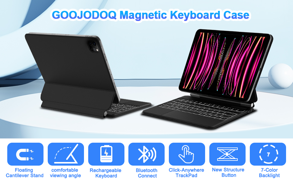 GOOJODOQ Keyboard Case for iPad Pro 11 inch (4th