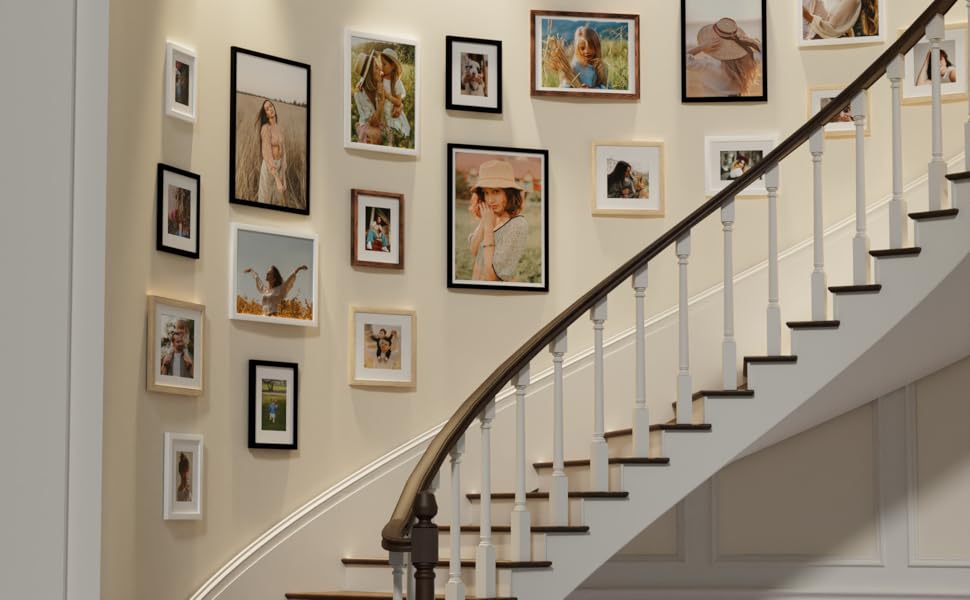 Vittanly 4x6 Picture Frames for Wall Set of 9, Display 3