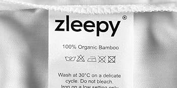 organic bamboo bedding label