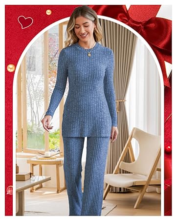 women knit lounge set 2 pieces