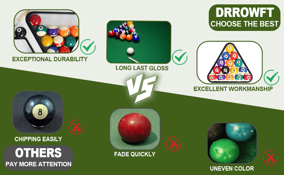 Pool Table Accessories Pool Balls Billiard Set with