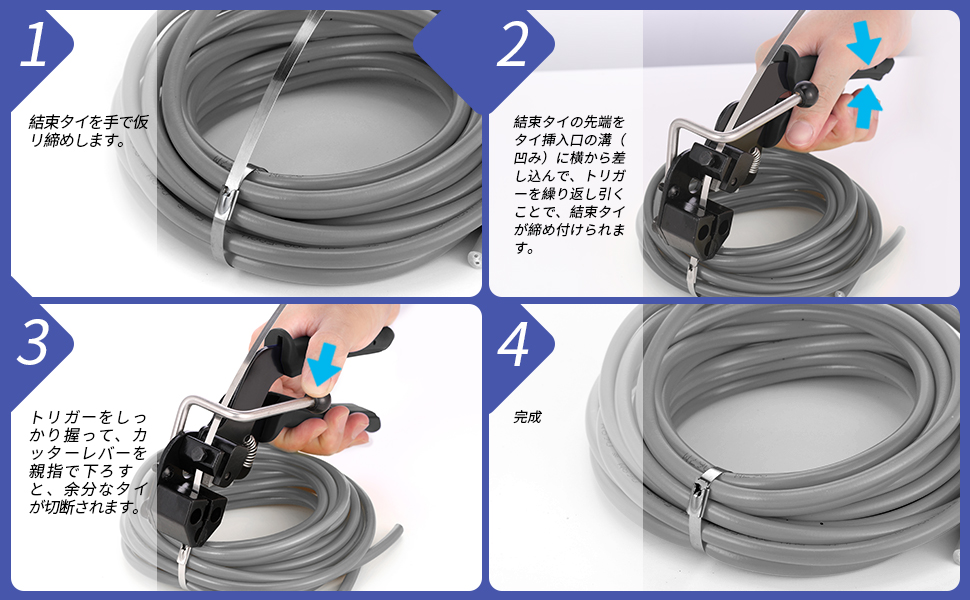 Amazon.co.jp: OFFO 結束バンド締付専用工具 ステンレスバンド