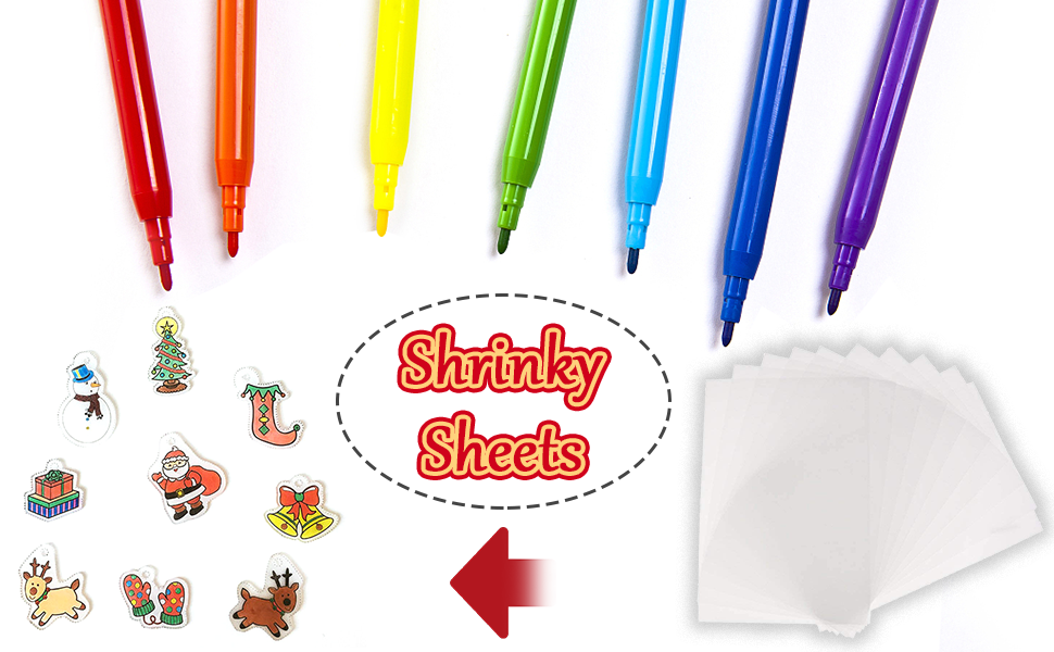 Nisorpa 10pcs Heat Shrink Paper Shrink Film DIY Craft Shrinky Dinks