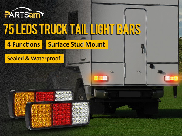 Amazon.com: Partsam 2Pcs 75 LED Truck Tail Light Bar