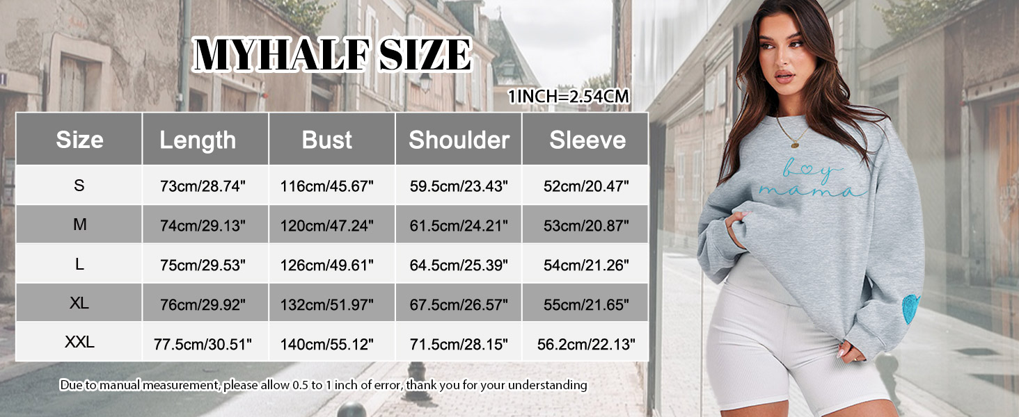 oversized mama crewneck sweatshirts boy mama embroidered shirts girl mom sweatshirts momma tops