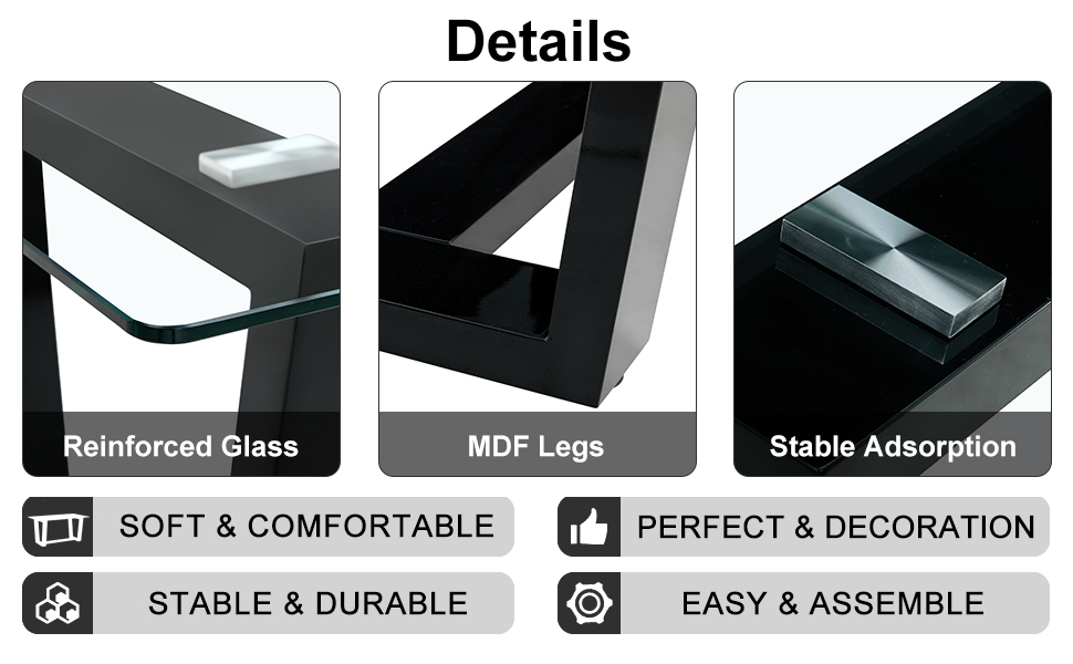 Ebullient Glass Dining Table Set for 4, 5 Piece Dining