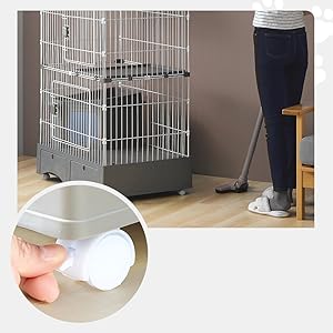 Amazon.co.jp: アイリスプラザ トイレ一体型キャットケージ3段
