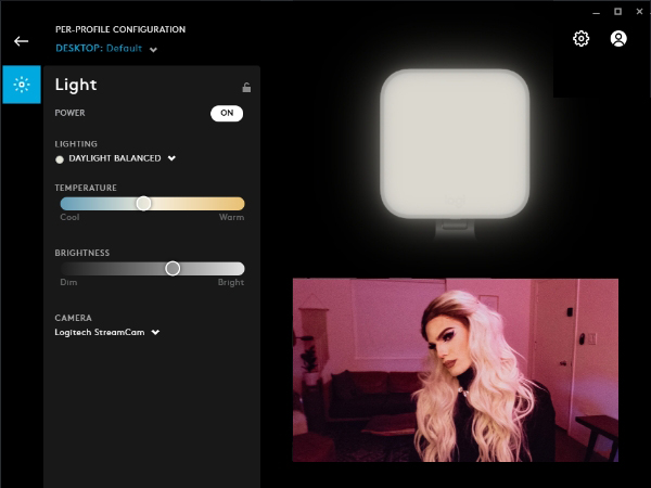 Logitech for Creators Litra Glow Premium LED Streaming Light with